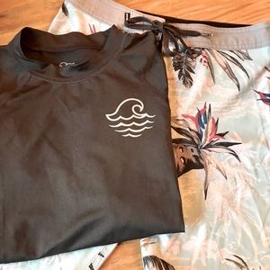 O’Neill Swim Shorts (25) & Rash Guard Shirt (L)